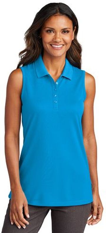 Port Authority Ladies Dry Zone UV Micro-Mesh 4.6-ounce 100% Polyester Sleeveless Polo Sport Shirt
